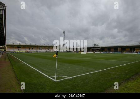 Vue générale du stade pendant le match Sky Bet League 2 entre Cambridge United et Barrow au stade R coings Abbey, Cambridge, le samedi 14th novembre 2020. (Photo de Leila Coker/MI News/NurPhoto) Banque D'Images