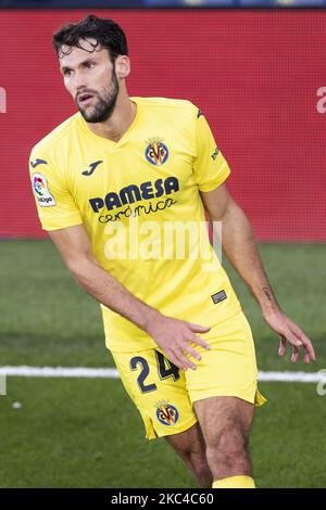 Alfonso Pedraza de Villarreal pendant le match espagnol de la Liga entre Villarreal CF et le Real Madrid au stade de la Ceramica sur 21 novembre 2020. (Photo de Jose Miguel Fernandez/NurPhoto) Banque D'Images