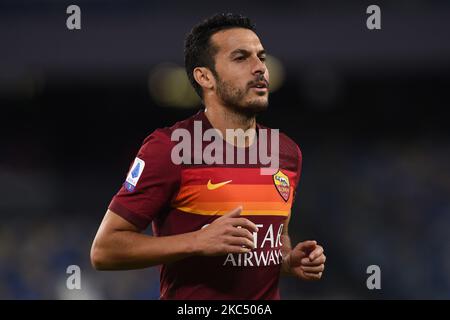 Pedro d'AS Roma pendant la série Un match entre SSC Napoli et AC Milan au Stadio San Paolo Naples Italie le 29 novembre 2020. (Photo de Franco Romano/NurPhoto) Banque D'Images