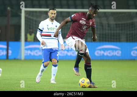 Soualiho Meite pendant la série Un match entre le FC de Turin et l'UC Sampdoria au Stadio Olimpico Grande Torino sur 30 novembre 2020 à Turin, Italie. (Photo par Alberto Gandolfo/NurPhoto) Banque D'Images