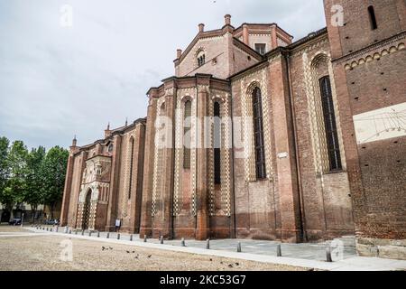 La belle cathédrale d'Asti dans le Piémont Banque D'Images