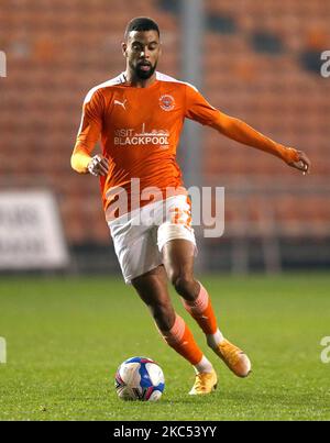 CJ Hamilton de Blackpool lors du match Sky Bet League 1 entre Blackpool et Portsmouth à Bloomfield Road, Blackpool, le mardi 1st décembre 2020. (Photo de Tim Markland/MI News/NurPhoto) Banque D'Images