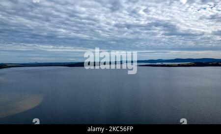 Une vue aérienne du lac Myall en Nouvelle-Galles du Sud, en Australie Banque D'Images