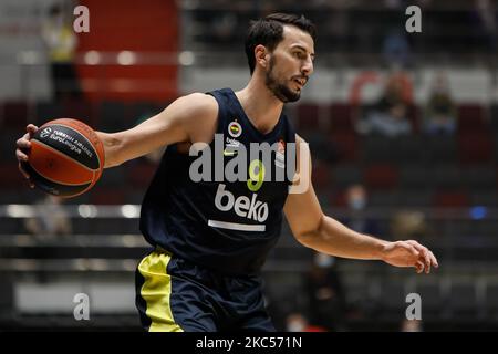 Leo Westermann de Fenerbahce en action pendant le match de basketball de l'Euroligue entre Zenit Saint-Pétersbourg et Fenerbahce Beko Istanbul sur 3 décembre 2020 à l'arène de Sibur à Saint-Pétersbourg, en Russie. (Photo de Mike Kireev/NurPhoto) Banque D'Images