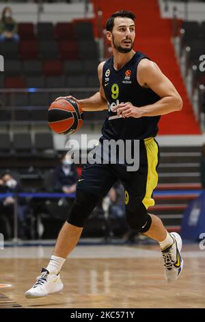 Leo Westermann de Fenerbahce en action pendant le match de basketball de l'Euroligue entre Zenit Saint-Pétersbourg et Fenerbahce Beko Istanbul sur 3 décembre 2020 à l'arène de Sibur à Saint-Pétersbourg, en Russie. (Photo de Mike Kireev/NurPhoto) Banque D'Images