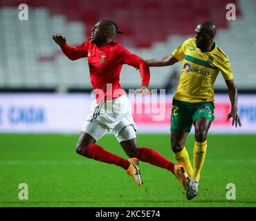 Nuno Tavares de SL Benfica pendant le match de la Ligue nos entre SL Benfica et FC Pacos de Ferreira à Estadio da Luz sur 6 décembre 2020 à Lisbonne, Portugal. (Photo de Paulo Nascimento/NurPhoto) Banque D'Images