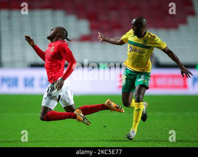 Nuno Tavares de SL Benfica pendant le match de la Ligue nos entre SL Benfica et FC Pacos de Ferreira à Estadio da Luz sur 6 décembre 2020 à Lisbonne, Portugal. (Photo de Paulo Nascimento/NurPhoto) Banque D'Images