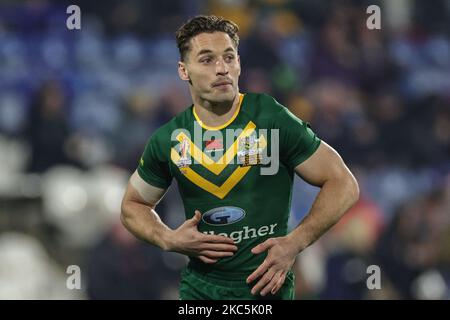 Huddersfield, Royaume-Uni. 04th novembre 2022. Cameron Murray de l'Australie pendant le match de finale de la coupe du monde de rugby 2021 quart l'Australie contre le Liban au stade John Smith, Huddersfield, Royaume-Uni, 4th novembre 2022 (photo de Mark Cosgrove/News Images) crédit: News Images LTD/Alay Live News Banque D'Images