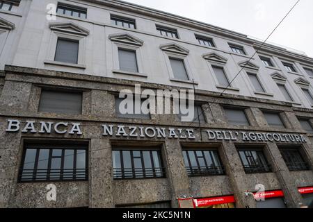 Commémoration de l'attentat à la Piazza Fontana à Milan, Milan, Italie, sur 12 décembre 2020. L'attentat à la Piazza Fontana a été un attentat terroriste qui s'est produit le 12 décembre 1969 lorsqu'une bombe a explosé au siège de Banca Nazionale dell'Agricoltura (la Banque nationale agricole) sur la Piazza Fontana (près du Duomo) à Milan, en Italie, tuant 17 personnes et en blessant 88. Le même après-midi, trois autres bombes ont explosé à Rome et à Milan, et une autre a été trouvée non explosée. (Photo par Mairo Cinquetti/NurPhoto) Banque D'Images