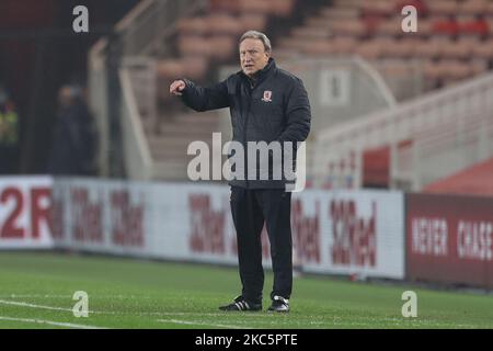 Neil Warnock, directeur de Middesbrough, lors du match de championnat Sky Bet entre Middlesbrough et Millwall au stade Riverside, à Middlesbrough, le samedi 12th décembre 2020. (Photo de Mark Fletcher/MI News/NurPhoto) Banque D'Images