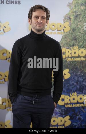 Raul Arevalo assiste au film de photocall Los Croods 2 à Madrid le 14 décembre 2020, Espagne (photo d'Oscar Gonzalez/NurPhoto) Banque D'Images