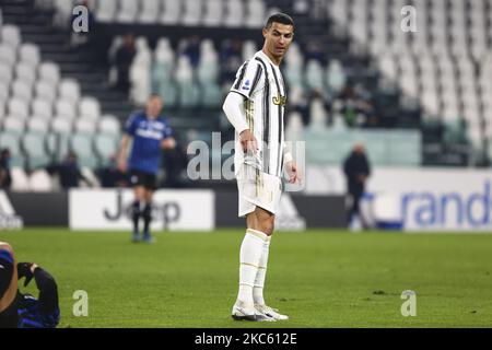 Cristiano Ronaldo du FC Juventus lors de la série Un match de football entre le FC Juventus et Atalanta BC au stade Allianz de 16 décembre 2020 à Turin, en Italie. (Photo par Massimiliano Ferraro/NurPhoto) Banque D'Images