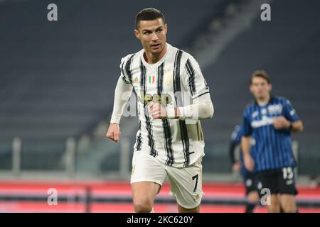 Cristiano Ronaldo de Juventus FC déception lors de la série Un match entre Juventus et Atalanta BC au stade Allianz sur 16 décembre 2020 à Turin, Italie. (Photo par Alberto Gandolfo/NurPhoto) Banque D'Images