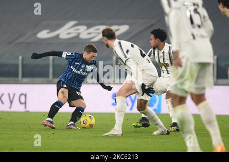 Alejandro Gomez d'Atalanta BC pendant la série Un match entre Juventus et Atalanta BC au stade Allianz sur 16 décembre 2020 à Turin, Italie. (Photo par Alberto Gandolfo/NurPhoto) Banque D'Images