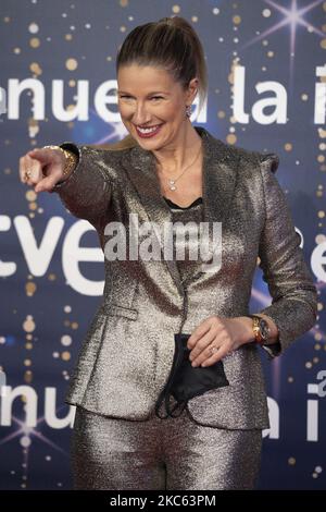 Anne Igartiburu assiste à la présentation de la saison de Noël de RTVE à l'Estudio 5 Prado del Rey sur 18 décembre 2020 à Madrid, Espagne. (Photo par Oscar Gonzalez/NurPhoto) Banque D'Images