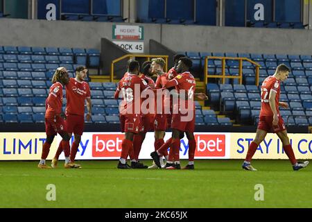 Ring the Sky Bet Championship match entre Millwall et la forêt de Nottingham au Den on 19 décembre 2020 à Londres, Angleterre. (Photo par MI News/NurPhoto) Banque D'Images