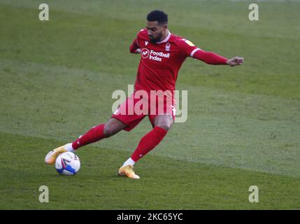 LONDRES, Royaume-Uni, DÉCEMBRE 19:Cyrus Christie de Nottingham Forest (prêt de Fulham) pendant le championnat Sky Bet entre Millwall et de la forêt de Nottingham au Den Stadium, Londres, le 19th décembre 2020 (photo par action Foto Sport/NurPhoto) Banque D'Images