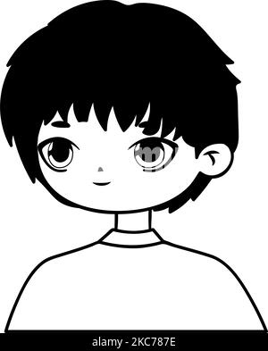 motif homme manga Illustration de Vecteur