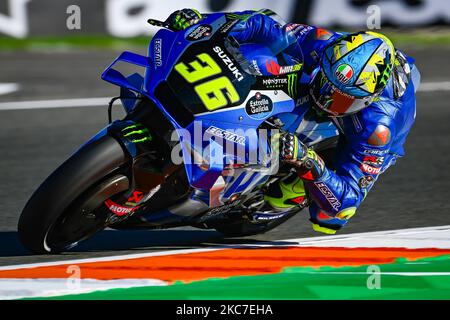 Valence, Espagne. 04th novembre 2022. Pratique libre avant le Grand Prix de Motul de Comunitat Valenciana de MotoGP au circuit Ricardo Tormo. 04 novembre 2022 en photo: 36 Joan Mir Entrénamientos libres antes del Gran Premio de MotoGP de la Comunidad Valenciana en el Circuito Ricardo Tormo. 04 de Noviembre de 2022 POOL/ MotoGP.com/Cordon les images de presse seront à usage éditorial uniquement. Crédit obligatoire: © motogp.com crédit: CORMON PRESSE/Alay Live News Banque D'Images