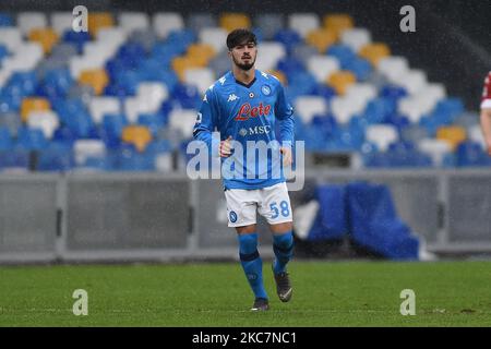 Antonio Cioffi de SSC Napoli pendant la série Un match entre SSC Napoli et ACF Fiorentina au Stadio Diego Armando Maradona Naples Italie le 17 janvier 2021. (Photo de Franco Romano/NurPhoto) Banque D'Images