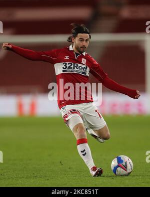 Patrick Roberts de Middlesbrough lors du match de championnat Sky Bet entre Middlesbrough et Blackburn Rovers au stade Riverside, Middlesbrough, le dimanche 24th janvier 2021. (Photo de Mark Fletcher/MI News/NurPhoto) Banque D'Images