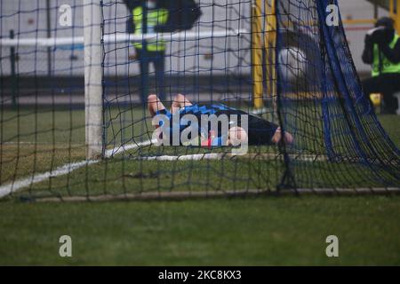 Lorenzo Peschetola du FC Internazionale U19 en action lors du match de football de la coupe Primavera TIM entre le FC Internazionale U19 et le Crotone U19. FC Internazionale U19 a remporté 3-0 contre Crotone U19, Milan, Italie, on 03 février 2021 (photo par Mairo Cinquetti/NurPhoto) Banque D'Images