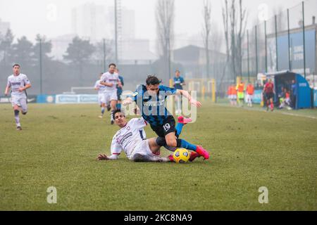 Lorenzo Peschetola du FC Internazionale lors du match de la Coppa Italia - Primavera TIM Cup entre le FC Internazionale U19 et le Crotone U19 au Suning Youth Development Centre on 03 février 2021 à Milan, Italie (photo d'Alessandro Bremec/NurPhoto) Banque D'Images