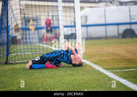 Lorenzo Peschetola du FC Internazionale lors du match de la Coppa Italia - Primavera TIM Cup entre le FC Internazionale U19 et le Crotone U19 au Suning Youth Development Centre on 03 février 2021 à Milan, Italie (photo d'Alessandro Bremec/NurPhoto) Banque D'Images