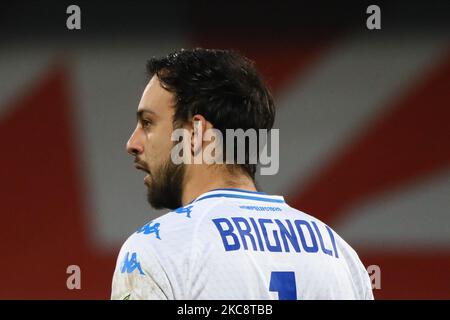 Alberto Brignoli du FC Empoli en action pendant le match de la série B entre AC Monza et le FC Empoli au Stadio Brianteo sur 06 février 2021 à Monza, Italie (photo de Mairo Cinquetti/NurPhoto) Banque D'Images