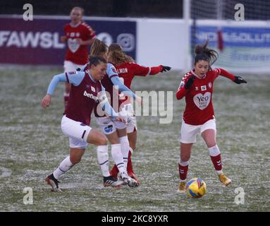 Carla Humphrey de Bristol City Women lors du match de Super League féminin de Barclays FA entre West Ham United Women et Bristol City au stade de construction de Chigwell le 07th février 2021 à Dagenham, Angleterre (photo par action Foto Sport/NurPhoto) Banque D'Images