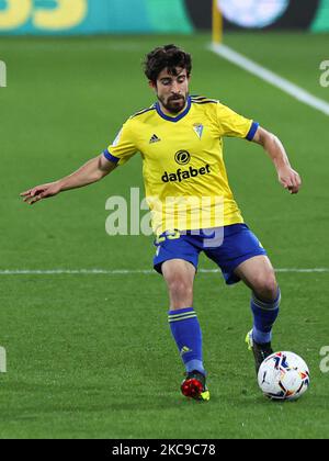 Jairo Izquierdo de Cadix CF en action pendant le match de la Liga Santander entre Cadix CF et Athletic Club Bilbao à l'Estadio Ramon de Carranza à Cadix, Espagne. (Photo de Jose Luis Contreras/DAX Images/NurPhoto) Banque D'Images