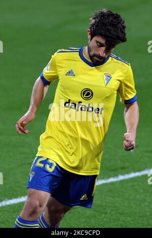 Jairo Izquierdo de Cadix CF pendant le match de la Liga Santander entre Cadix CF et Athletic Club Bilbao à l'Estadio Ramon de Carranza à Cadix, Espagne. (Photo de Jose Luis Contreras/DAX Images/NurPhoto) Banque D'Images