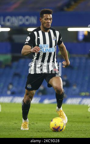 Joelinton de Newcastle United lors de la première opération entre Chelsea et Newcastle United au stade Stamford Bridge, Londres, Royaume-Uni, le 15th février 2021 (photo d'action Foto Sport/NurPhoto) Banque D'Images