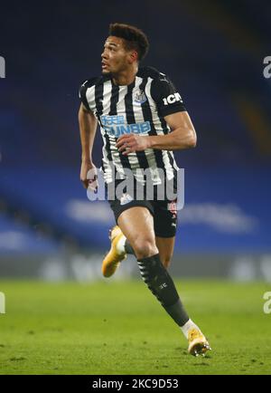 Joelinton de Newcastle United lors de la première opération entre Chelsea et Newcastle United au stade Stamford Bridge, Londres, Royaume-Uni, le 15th février 2021 (photo d'action Foto Sport/NurPhoto) Banque D'Images