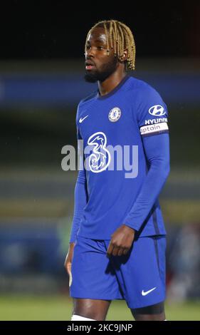 Lors de la première ligue 2 Division One entre Chelsea moins de 23 ans et Liverpool moins de 23 ans au stade Kingsmeadow, Norbiton, Kingston upon Thames, Londres, Royaume-Uni, le 19th février 2021 (photo d'action Foto Sport/NurPhoto) Banque D'Images