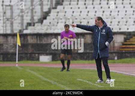 Petit envoyant des orientations sur le terrain pendant le match pour Liga nos entre Belenenenses SAD et Nacional, à Estdio Nacional, Lisboa, Portugal, 20, Février 2021 (photo de João Rico/NurPhoto) Banque D'Images