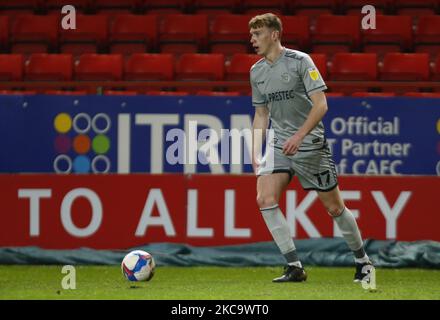 Hayden carter de Burton Albion (prêt de Blackburn Rovers) pendant la Sky Bet League One entre Charlton Athletic et Burton Albion2at The Valley, Woolwich le 23rd février 2021 (photo d'action Foto Sport/NurPhoto) Banque D'Images