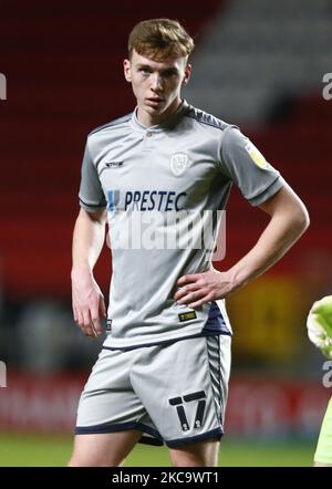 Hayden carter de Burton Albion (prêt de Blackburn Rovers) pendant la Sky Bet League One entre Charlton Athletic et Burton Albion2at The Valley, Woolwich le 23rd février 2021 (photo d'action Foto Sport/NurPhoto) Banque D'Images