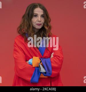 L'actrice Victoria Abril pose lors de la masterclass des Feroz Awards à Madrid 25 février 2021 Espagne (photo par Oscar Gonzalez/NurPhoto) Banque D'Images