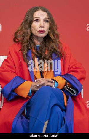 L'actrice Victoria Abril pose lors de la masterclass des Feroz Awards à Madrid 25 février 2021 Espagne (photo par Oscar Gonzalez/NurPhoto) Banque D'Images