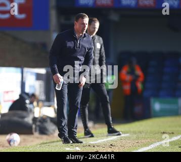 Richie Wellens responsable de Salford City pendant la Sky Bet League 2 entre Southend United et Salford City au Roots Hall Stadium , Southend, Royaume-Uni, le 27th février 2021 (photo par action Foto Sport/NurPhoto) Banque D'Images