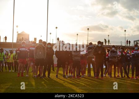 Espagne joueurs après les finales de rugby de Madrid 7s à l'Estadio Nacional Complutense à Madrid, Espagne. (Photo de Gerard Franco/DAX Images/NurPhoto) Banque D'Images