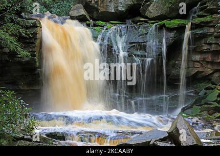 Elakala Falls en gros plan - Virginie-Occidentale Banque D'Images