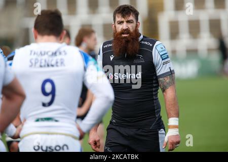 Gary Graham de Newcastle Falcons lors du match Gallagher Premiership entre Newcastle Falcons et Bath Rugby à Kingston Park, Newcastle, le samedi 13th mars 2021. (Photo de Chris Lishman/MI News/NurPhoto) Banque D'Images