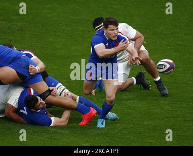 Antoine Dupont de France pendant Guinness 6 nations entre l'Angleterre et la France au stade de Twickenham , Londres, Royaume-Uni le 13th mars 2021 (photo par action Foto Sport/NurPhoto) Banque D'Images