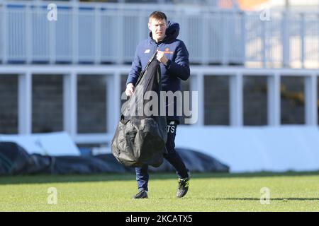 Tony Sweeney l'entraîneur adjoint de Hartlepool lors du match de la Vanarama National League entre Hartlepool United et Eastleigh à Victoria Park, Hartlepool, le samedi 13th mars 2021. (Photo de Mark Fletcher/MI News/NurPhoto) Banque D'Images