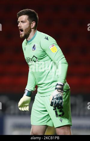 Joe Day of Bristol Rovers (en prêt de Cardiff City) pendant la Sky Bet League One entre Charlton Athletic et Bristol Rovers à la Valley, Woolwich le 16th mars 2021 (photo d'action Foto Sport/NurPhoto) Banque D'Images