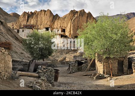 Maisons dans le village reculé de Lamayuru à Lamayuru, Ladakh, Jammu-et-Cachemire, Inde. (Photo de Creative Touch Imaging Ltd./NurPhoto) Banque D'Images