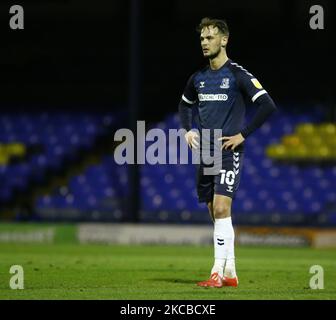 Brandon Goodship de Southend United lors de la Sky Bet League 2 entre Southend United et Walsall au Roots Hall Stadium , Southend, Royaume-Uni, le 23rd mars 2021 (photo par action Foto Sport/NurPhoto) Banque D'Images