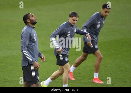 Joueur d'Allemagne lors d'une session de formation d'équipe Allemagne à l'Arena Nationala sur 27 mars 2021 à Bucarest, Roumanie. (Photo par Alex Nicodim/NurPhoto) Banque D'Images